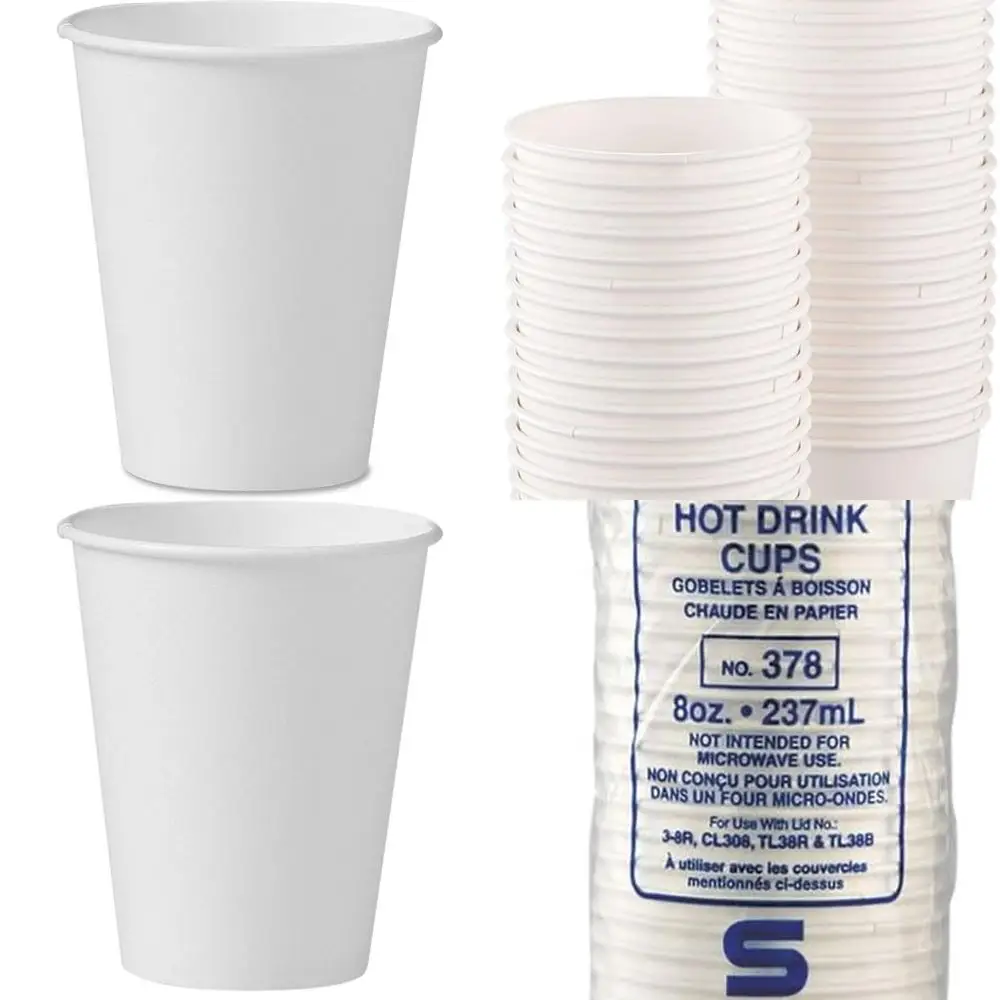 Белые односторонние бумажные стаканчики с полиэтиленовым покрытием, 8 унций, 50 штук в пакете, 20 пакетов в коробке
Белые односторонние бумажные стаканчики с полиэтиленовым покрытием, 8 унций, 50 штук в пакете, 20 пакетов в коробке