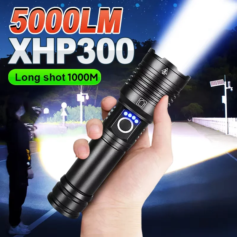 5000LM High Power Led Flashlights Type-C 18650 Rechargeable Torch Light Telescopic Zoom Tactical Flashlight Outdoor Camping Lamp
5000LM High Power Led Flashlights Type-C 18650 Rechargeable Torch Light Telescopic Zoom Tactical Flashlight Outdoor Camping Lamp