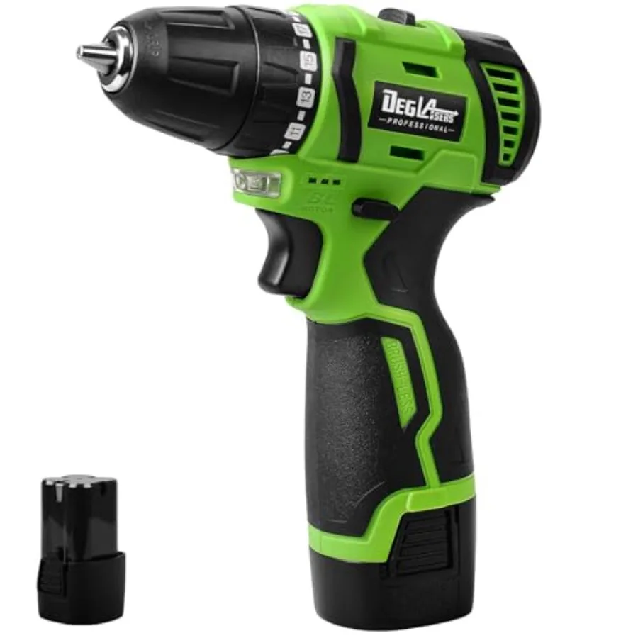 16.8V Cordless Drill DEGLASERS Electric Power Drill with Battery and Charger 3/8 Keyless Chuck 2 Variable Speed 20+1 Torque Set
16.8V Cordless Drill DEGLASERS Electric Power Drill with Battery and Charger 3/8 Keyless Chuck 2 Variable Speed 20+1 Torque Set