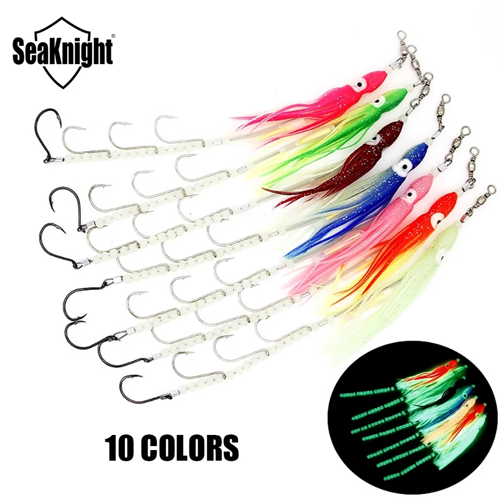2024 New Seaknight Squid Bait Luminous Bait Hairtail Lure Set Squid Fishing Hook Sea Fishing Lure Boat Fishing Glowing Bait 3Bag
2024 New Seaknight Squid Bait Luminous Bait Hairtail Lure Set Squid Fishing Hook Sea Fishing Lure Boat Fishing Glowing Bait 3Bag