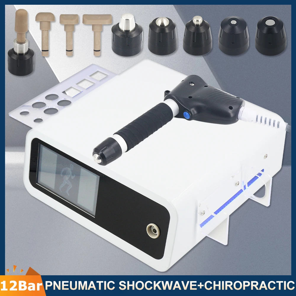 12Bar Professional Pneumatic Shockwave Therapy Machine For ED Treatmen Relieve Body Pain Chiropractic Corrective 2 IN 1 Massager
12Bar Professional Pneumatic Shockwave Therapy Machine For ED Treatmen Relieve Body Pain Chiropractic Corrective 2 IN 1 Massager