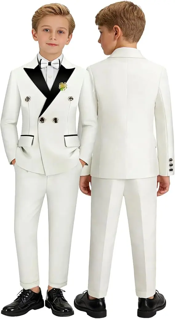 Spring Autumn Children's Jacket Pants Bowtie Boutonniere 4Pieces Formal Wedding Wear Boys Piano Speech Host Performance Outfit
Spring Autumn Children's Jacket Pants Bowtie Boutonniere 4Pieces Formal Wedding Wear Boys Piano Speech Host Performance Outfit