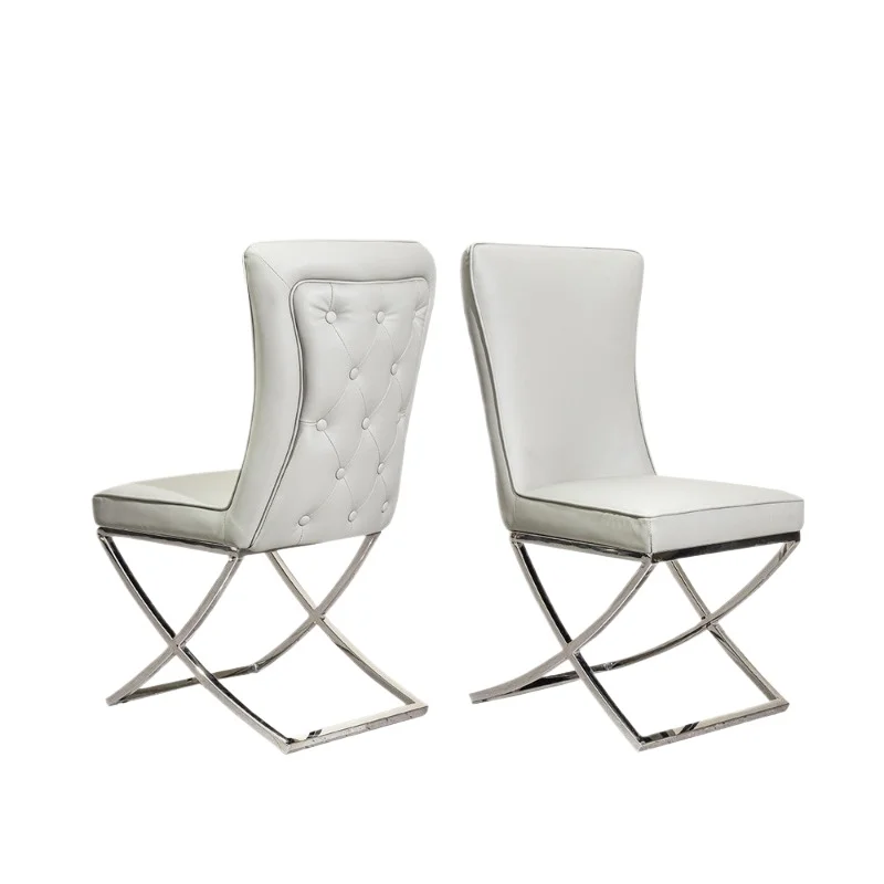 Light luxury stainless steel dining chair for home use, high-end Italian dining table and chairs
Light luxury stainless steel dining chair for home use, high-end Italian dining table and chairs