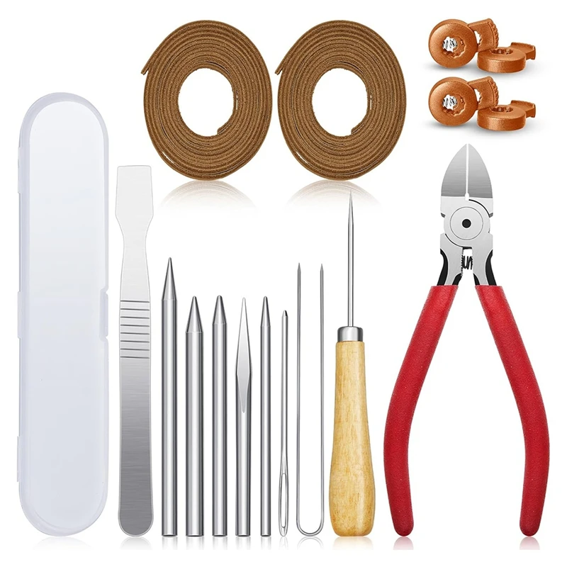 Y17A 16 Pcs Glove Relacing Kit Needle Leather Cutter Scratch Awl Tool For Baseball Softball Mitt Repair
Y17A 16 Pcs Glove Relacing Kit Needle Leather Cutter Scratch Awl Tool For Baseball Softball Mitt Repair