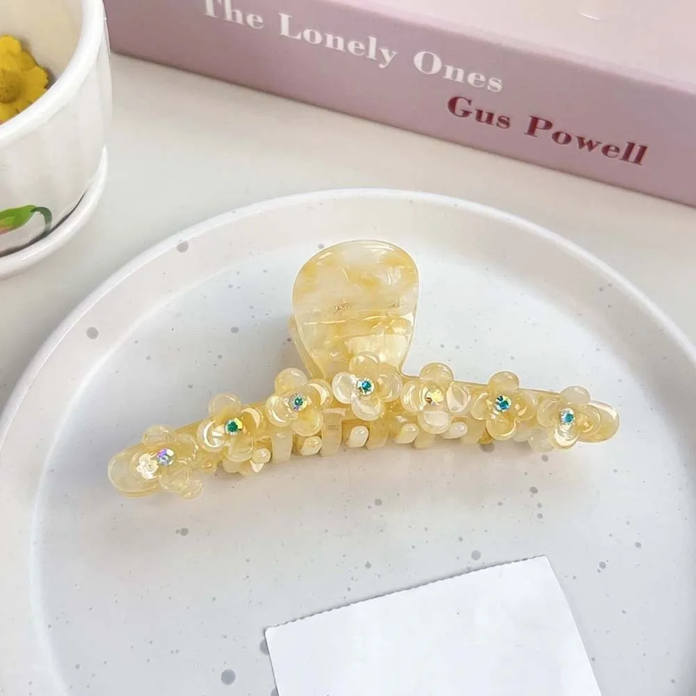 Elegant Flower Hair Claw Gradient Color Korean Style Straight Line Shaped Shark Clip Rhinestone Headwear Acetic Acid Hair Claw
Elegant Flower Hair Claw Gradient Color Korean Style Straight Line Shaped Shark Clip Rhinestone Headwear Acetic Acid Hair Claw