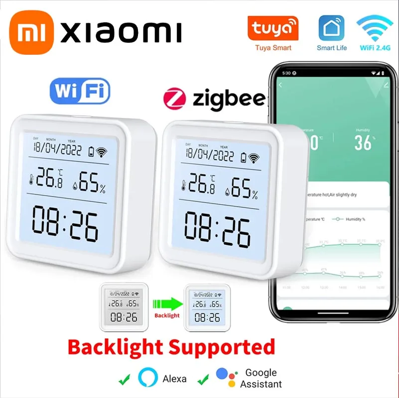 Xiaomi Zigbee Wi-Fi датчик температуры и влажности гигрометр термометр детектор Smart Life пульт дистанционного управления поддержка Alexa Google
Xiaomi Zigbee Wi-Fi датчик температуры и влажности гигрометр термометр детектор Smart Life пульт дистанционного управления поддержка Alexa Google