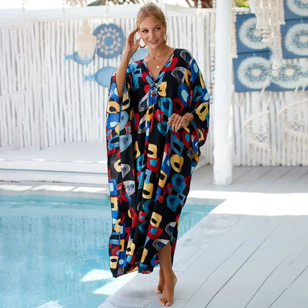 Casual Boho Bikini Cover-ups Leaves Print Oversized Loose Maxi Dress Open Front Beach Cardigan For Women
Casual Boho Bikini Cover-ups Leaves Print Oversized Loose Maxi Dress Open Front Beach Cardigan For Women