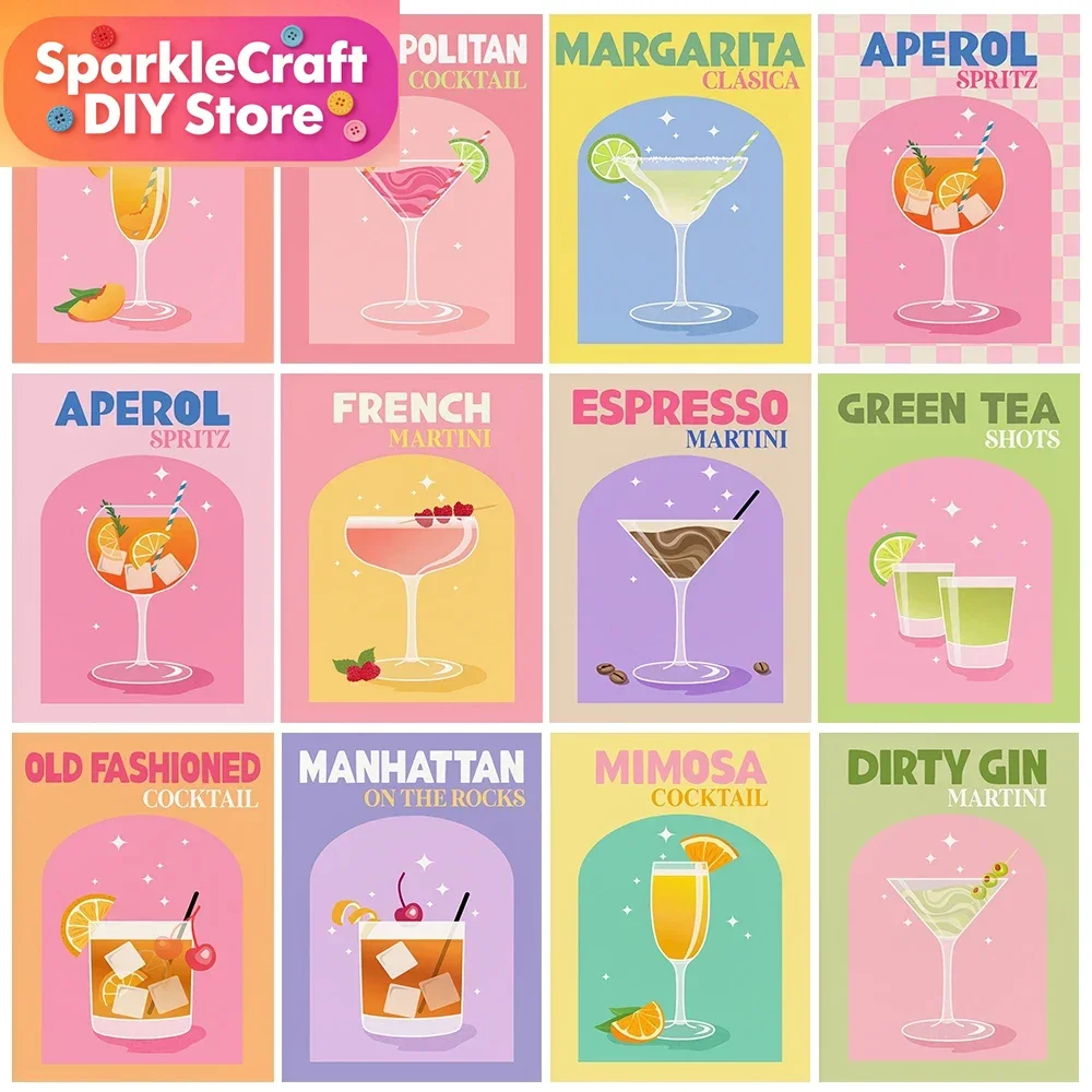 1pc frameless Mojito Bloody Mary Manhattan Cocktail Diamond Art Painting Cocktail Culture DIY Diamond Embroidery Bar Home Wall D
1pc frameless Mojito Bloody Mary Manhattan Cocktail Diamond Art Painting Cocktail Culture DIY Diamond Embroidery Bar Home Wall D