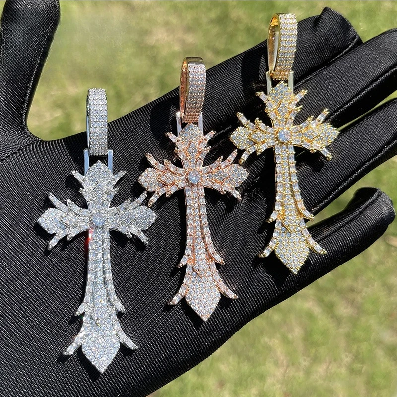 Хип-хоп кулон Street Tide Муассанит Крест Кулон Модный тренд
Хип-хоп кулон Street Tide Муассанит Крест Кулон Модный тренд