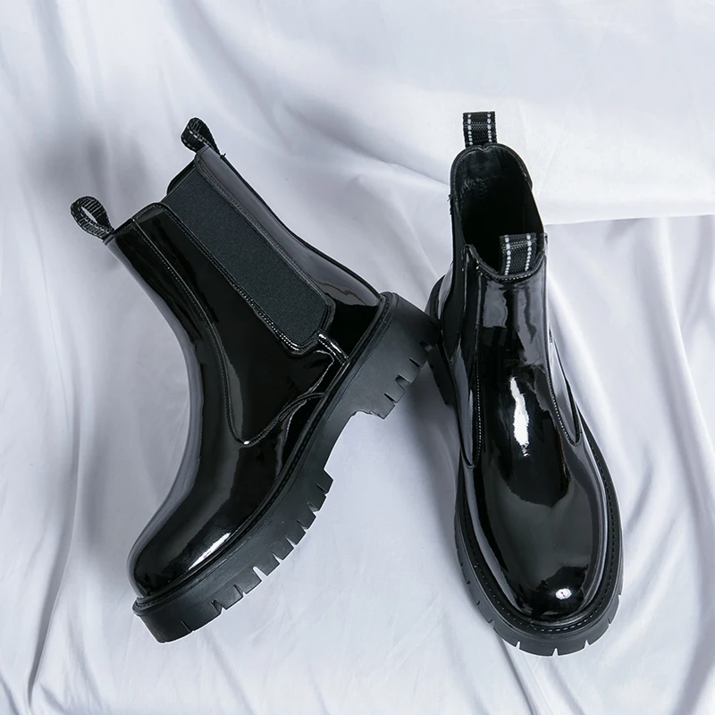 big size men luxury fashion stage nightclub high chelsea boots black trendy patent leather shoes cowboy platform boot long botas
big size men luxury fashion stage nightclub high chelsea boots black trendy patent leather shoes cowboy platform boot long botas