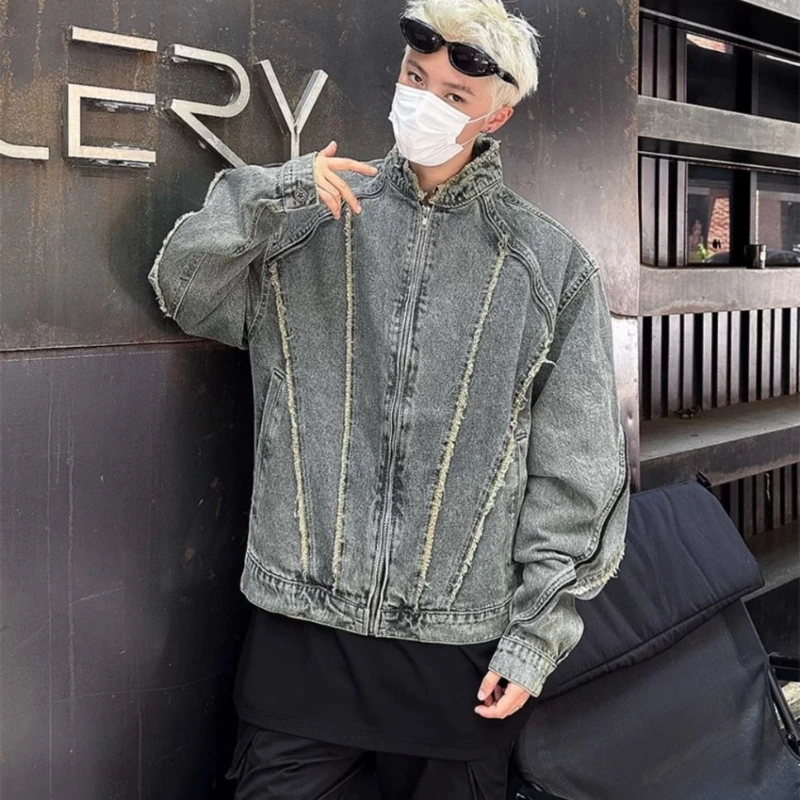 Blue Zipper Men's Denim Jacket Trendy of Fabric Original Cowgirl Washed Designer Worn New in Menswear Low Price Male Jean Coats
Blue Zipper Men's Denim Jacket Trendy of Fabric Original Cowgirl Washed Designer Worn New in Menswear Low Price Male Jean Coats