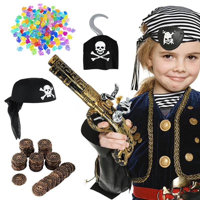 Pirate Theme Birthday Party Decor Pirate Hat Pirate Hook Plastic Coin Pirate Cosplay Props Realistic Toy Gun Gift For Kids
Pirate Theme Birthday Party Decor Pirate Hat Pirate Hook Plastic Coin Pirate Cosplay Props Realistic Toy Gun Gift For Kids
