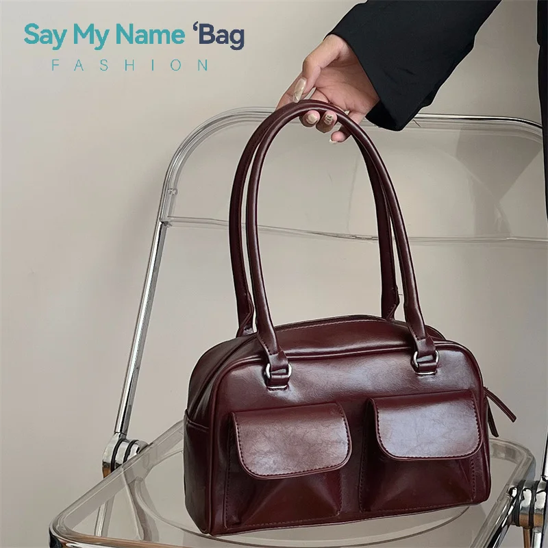 Винтажные женские деловые сумки на плечо, простые женские сумки-тоут из искусственной кожи, женская сумка подмышки, бордовые большие сумки, кошелек
Винтажные женские деловые сумки на плечо, простые женские сумки-тоут из искусственной кожи, женская сумка подмышки, бордовые большие сумки, кошелек