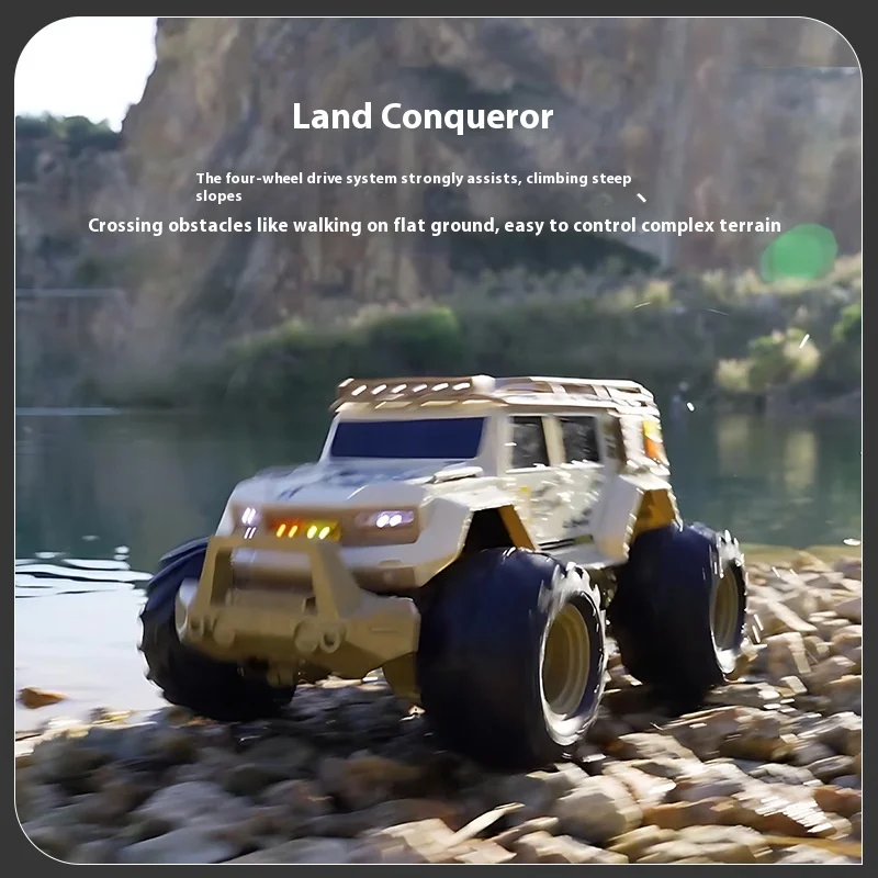 New 2.4g Amphibious Remote Control Off-Road Climbing Vehicle Simulation Car Lighting Charging Model Children'S Toy Holiday Gift
New 2.4g Amphibious Remote Control Off-Road Climbing Vehicle Simulation Car Lighting Charging Model Children'S Toy Holiday Gift