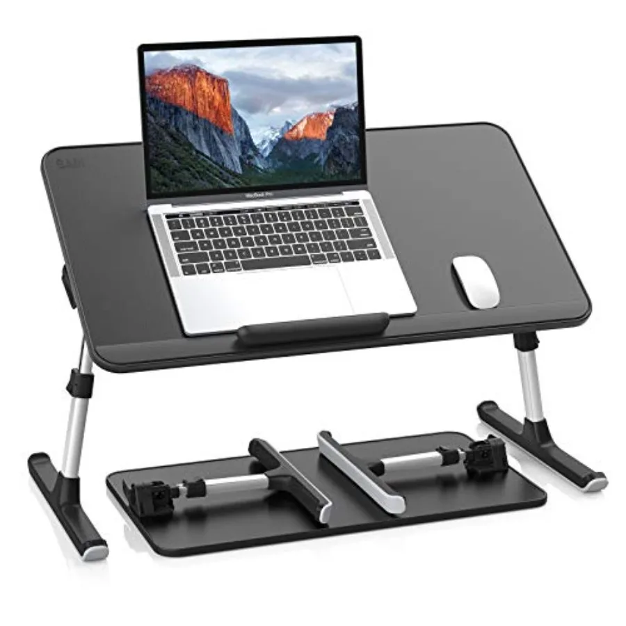 Laptop bed tray table for sofa couch use, PU leather material, black color, adjustable height with removable stopper and foldab
Laptop bed tray table for sofa couch use, PU leather material, black color, adjustable height with removable stopper and foldab