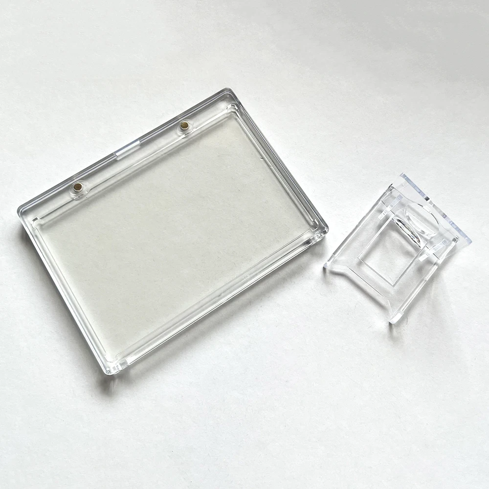 Ultra Clear Vertical Booklet Card Holder - UV One Touch MAGNET magnetic 175pt Brick Baseball Hockey Football Cards With Stand
Ultra Clear Vertical Booklet Card Holder - UV One Touch MAGNET magnetic 175pt Brick Baseball Hockey Football Cards With Stand