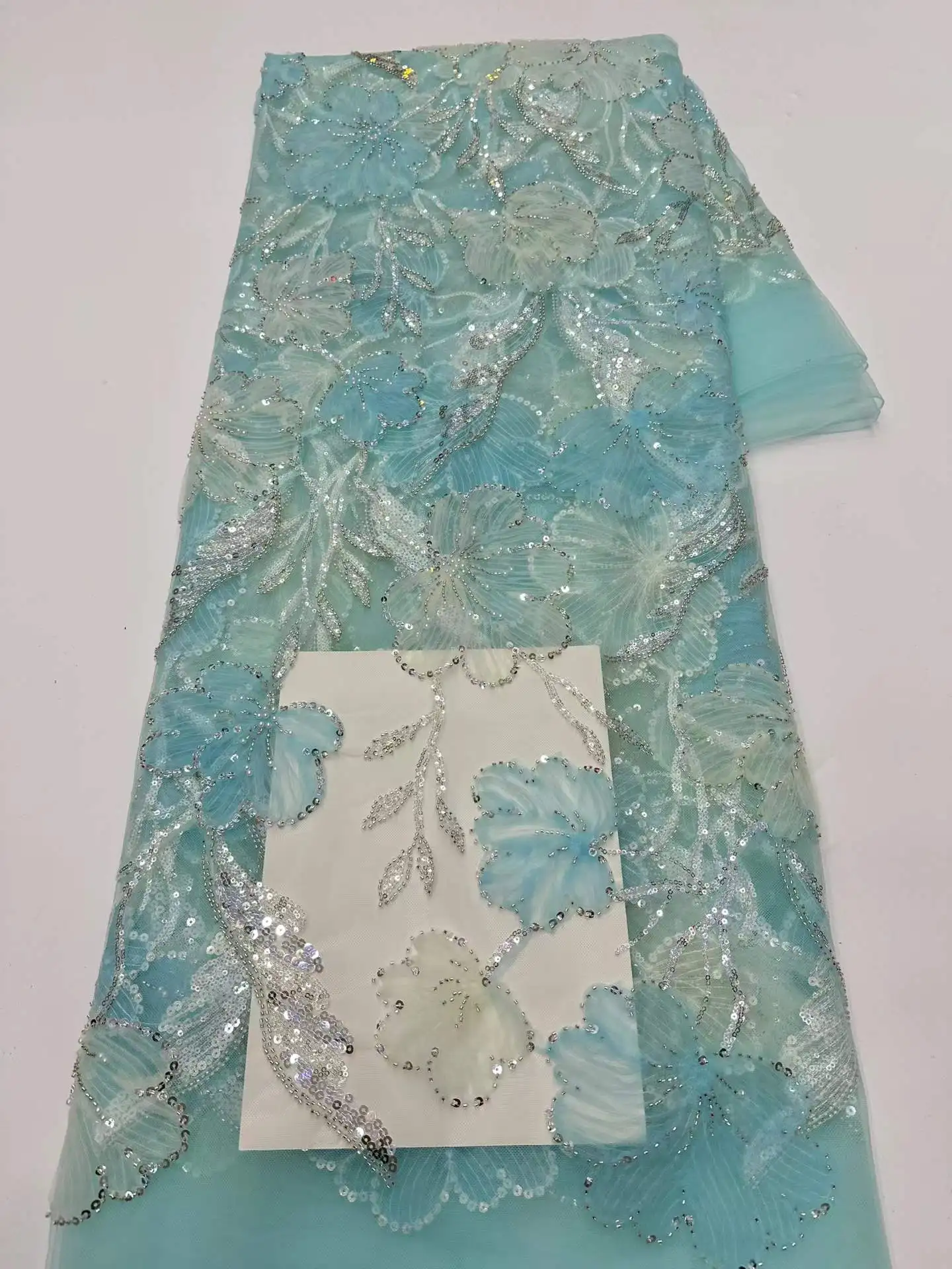 Latest 3D Applique Lace Fabric 2026 High Quality Embroidery Lace With Sequins Beaded Soft Elegant Tulle For Wedding Party Dress
Latest 3D Applique Lace Fabric 2026 High Quality Embroidery Lace With Sequins Beaded Soft Elegant Tulle For Wedding Party Dress