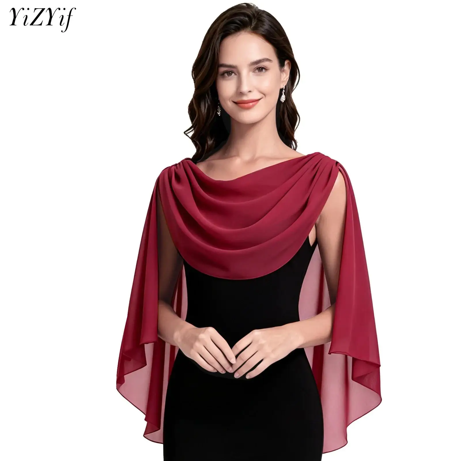 Womens Elegant Chiffon Shawls Shoulder Shrugs Cowl Neck Sleeveless Flowy Wraps Cape for Wedding Evening Cocktail Dress Cover Up
Womens Elegant Chiffon Shawls Shoulder Shrugs Cowl Neck Sleeveless Flowy Wraps Cape for Wedding Evening Cocktail Dress Cover Up