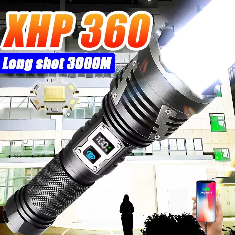 2025 New XHP360 Super Bright Flashlight 1000000LM High Power LED Flashlights Waterrpoof Tactical Torch Camping Fishing Lantern
2025 New XHP360 Super Bright Flashlight 1000000LM High Power LED Flashlights Waterrpoof Tactical Torch Camping Fishing Lantern
