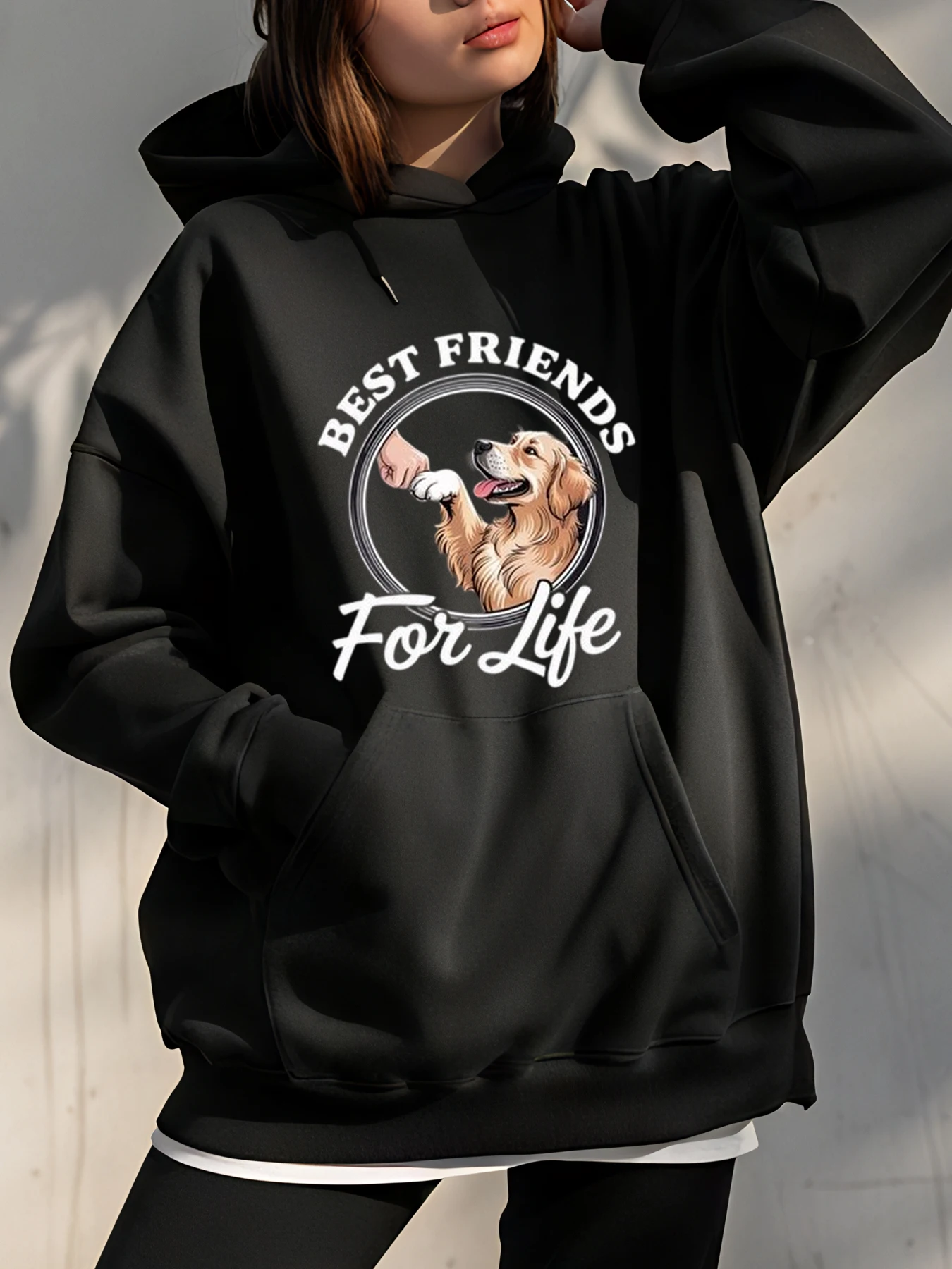 Толстовка с капюшоном для любителей собак, лучшие друзья на всю жизнь, повседневная толстовка унисекс с принтом для женщин и мужчин, подарок для владельца собак, уличная мода
Толстовка с капюшоном для любителей собак, лучшие друзья на всю жизнь, повседневная толстовка унисекс с принтом для женщин и мужчин, подарок для владельца собак, уличная мода