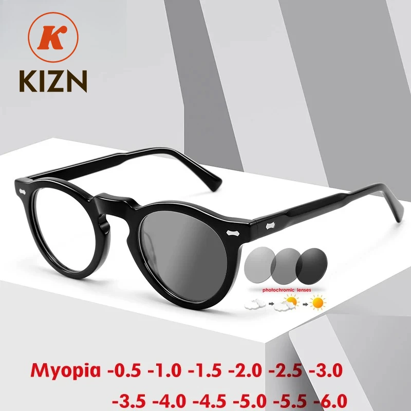 KIZN Vintage Acetate Myopia Photochromism Glasses Frame 2025 New Luxury Men Women Prescription Optical Eyewear -0.50 to -10.0
KIZN Vintage Acetate Myopia Photochromism Glasses Frame 2025 New Luxury Men Women Prescription Optical Eyewear -0.50 to -10.0