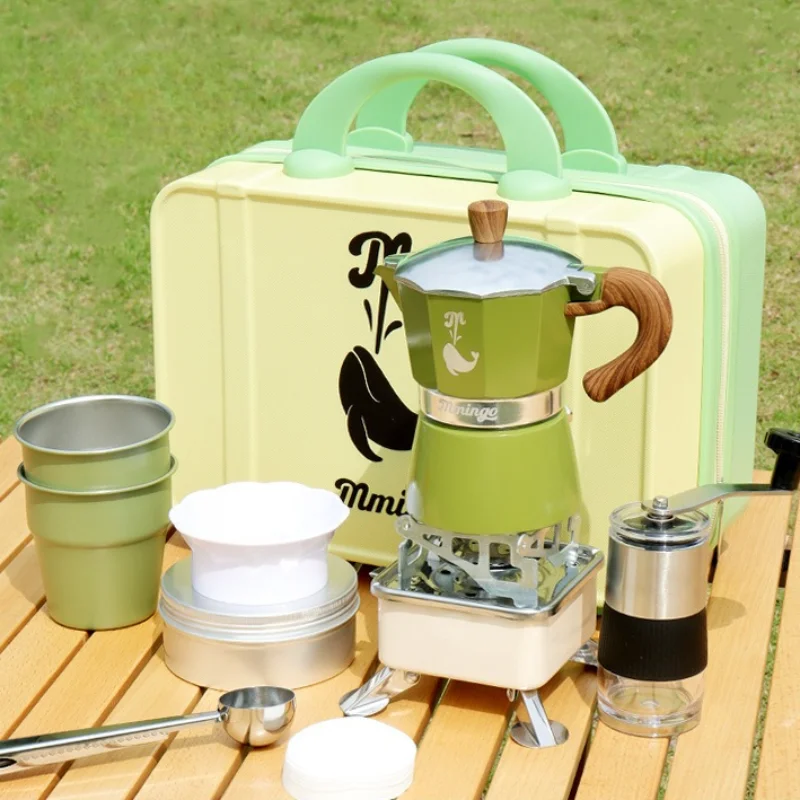 Outdoor Camping Mocha Pot Set Pour-over Coffee Kettle Set Outdoor Coffee Brewing Portable Travel Relaxation Camping Cookware
Outdoor Camping Mocha Pot Set Pour-over Coffee Kettle Set Outdoor Coffee Brewing Portable Travel Relaxation Camping Cookware