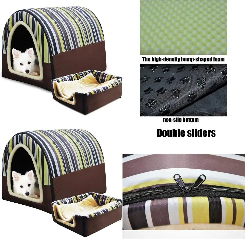 Indoor Pet Bed with Removable Cover, Fluffy Mat, and Splash-Proof Design for Medium Dogs and Cats (L Stripes)
Indoor Pet Bed with Removable Cover, Fluffy Mat, and Splash-Proof Design for Medium Dogs and Cats (L Stripes)