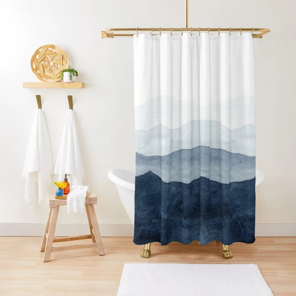 Mountains Ombre | Indigo Abstract Watercolor Shower Curtain Bathroom And Shower Curtain
Mountains Ombre | Indigo Abstract Watercolor Shower Curtain Bathroom And Shower Curtain