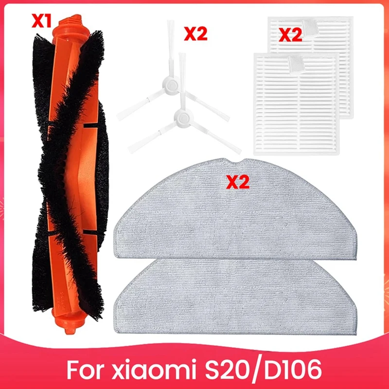 M11K-For Xiaomi Robot Vacuum Cleaner S20/D106 Parts Main Side Brush HEPA Filter Mop Cloth Replacement Parts Kit Accessories
M11K-For Xiaomi Robot Vacuum Cleaner S20/D106 Parts Main Side Brush HEPA Filter Mop Cloth Replacement Parts Kit Accessories