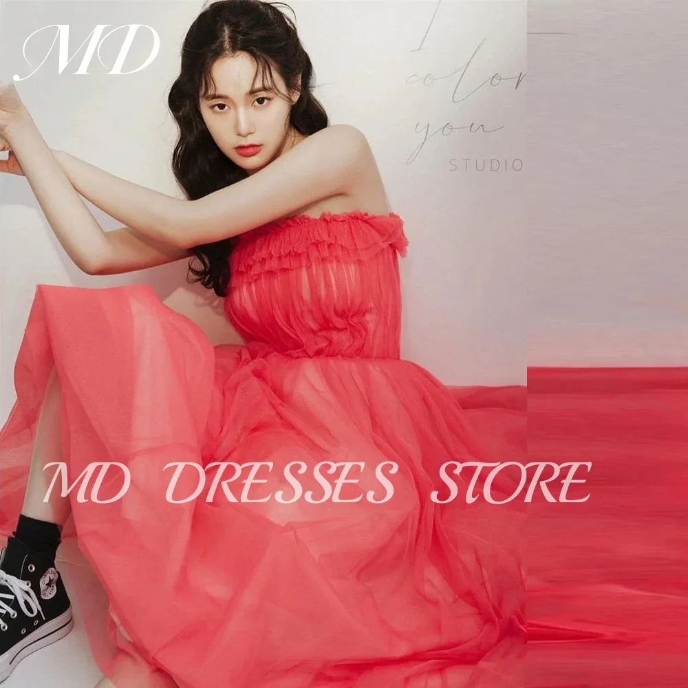 MD Princess Strapless A-line Wedding Dresses Ruffles Rose Red Tulle Bride Gowns Korea Photo shoot Pleat Customized 2025 웨딩드레스
MD Princess Strapless A-line Wedding Dresses Ruffles Rose Red Tulle Bride Gowns Korea Photo shoot Pleat Customized 2025 웨딩드레스