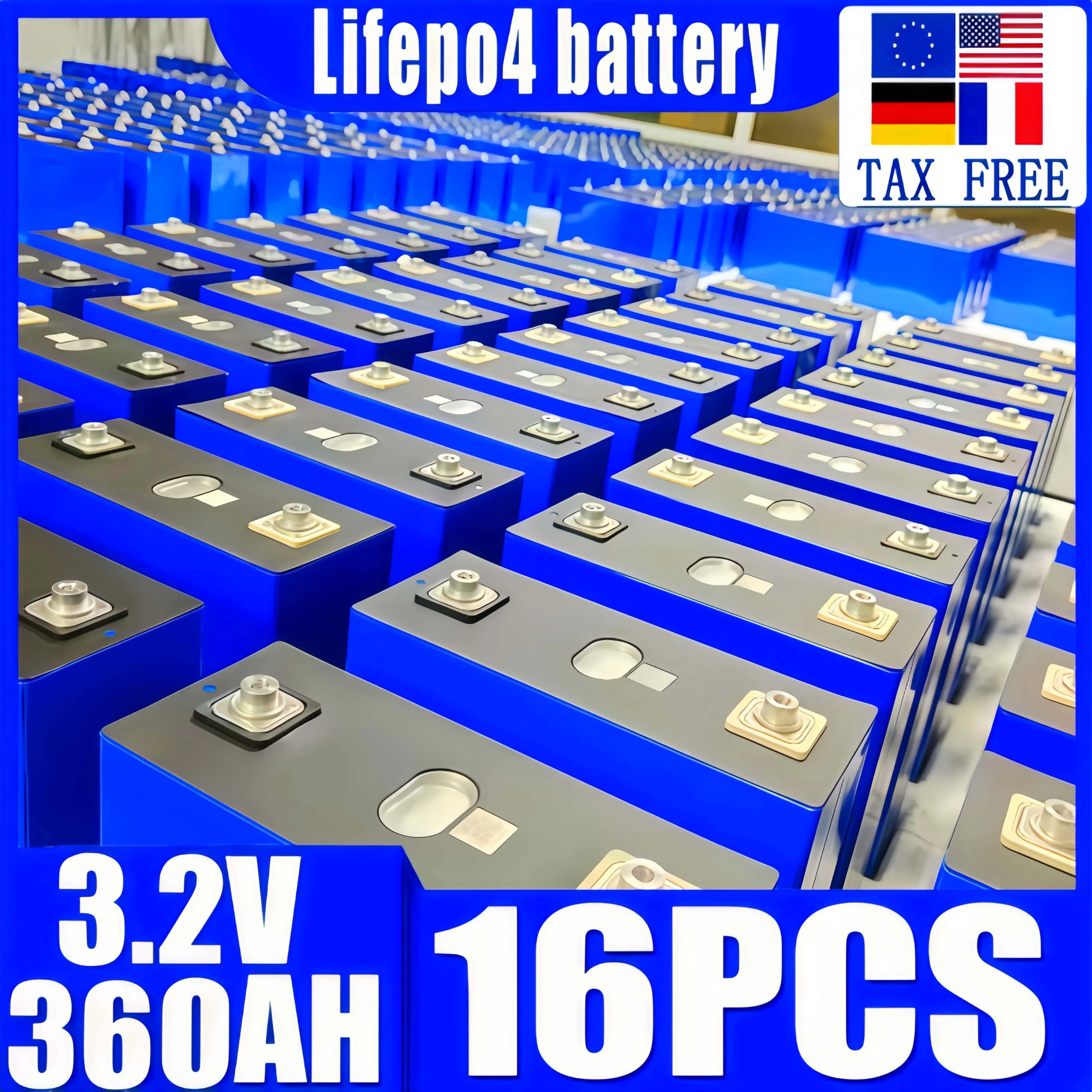 Класс A 3,2 В 360 Ач 340 Ач 320 Ач 280 Ач 100 Ач Lifepo4 Аккумулятор для DIY автомобиля Морской солнечной энергии 12 В 24 В 48 В ЕС США Без налогов
Класс A 3,2 В 360 Ач 340 Ач 320 Ач 280 Ач 100 Ач Lifepo4 Аккумулятор для DIY автомобиля Морской солнечной энергии 12 В 24 В 48 В ЕС США Без налогов