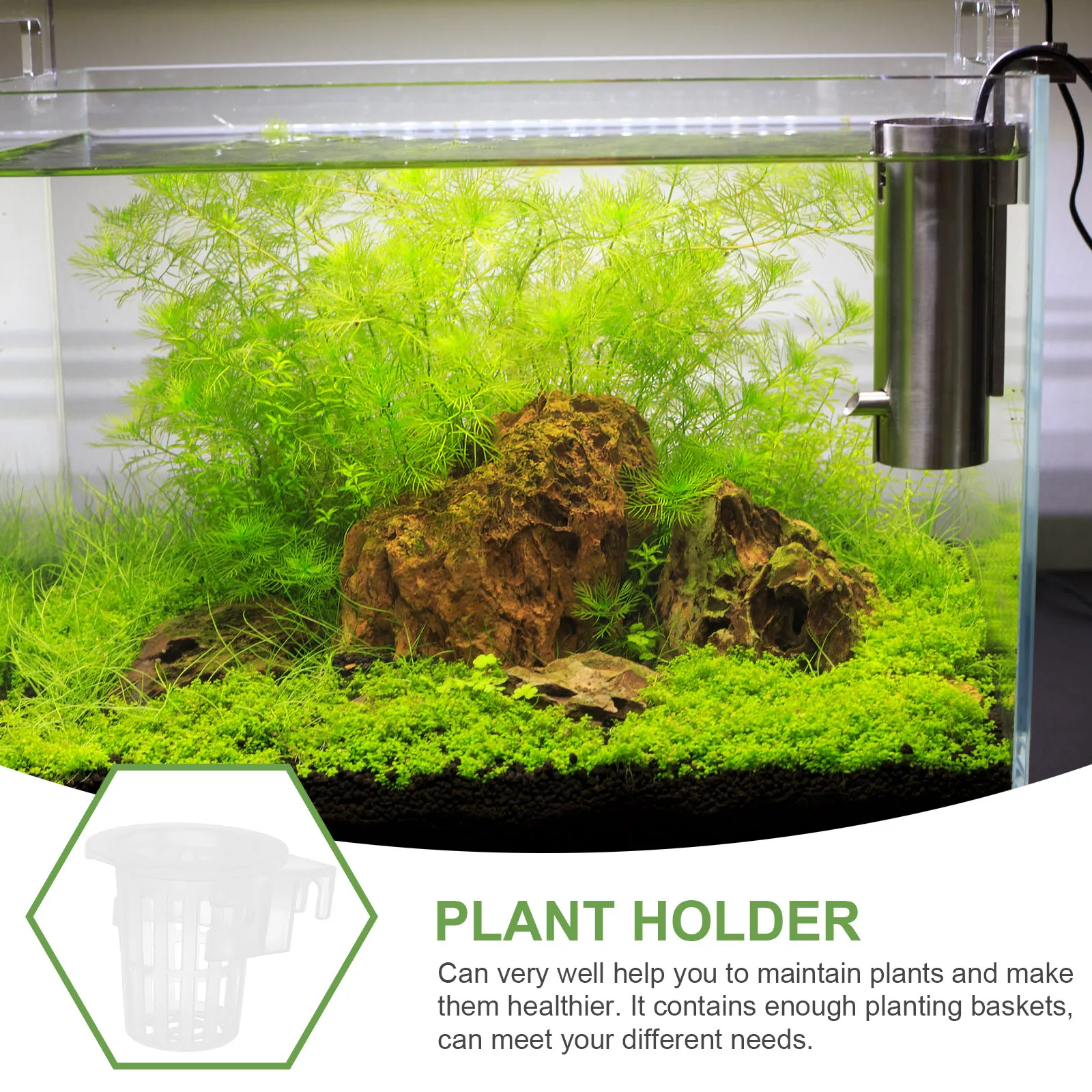 2Pcs Acrylic Aquarium Plant Holder Hanging Aquatic Plant Pot with Drainage Holes Fish Tank Planters for Healthy Root Development
2Pcs Acrylic Aquarium Plant Holder Hanging Aquatic Plant Pot with Drainage Holes Fish Tank Planters for Healthy Root Development