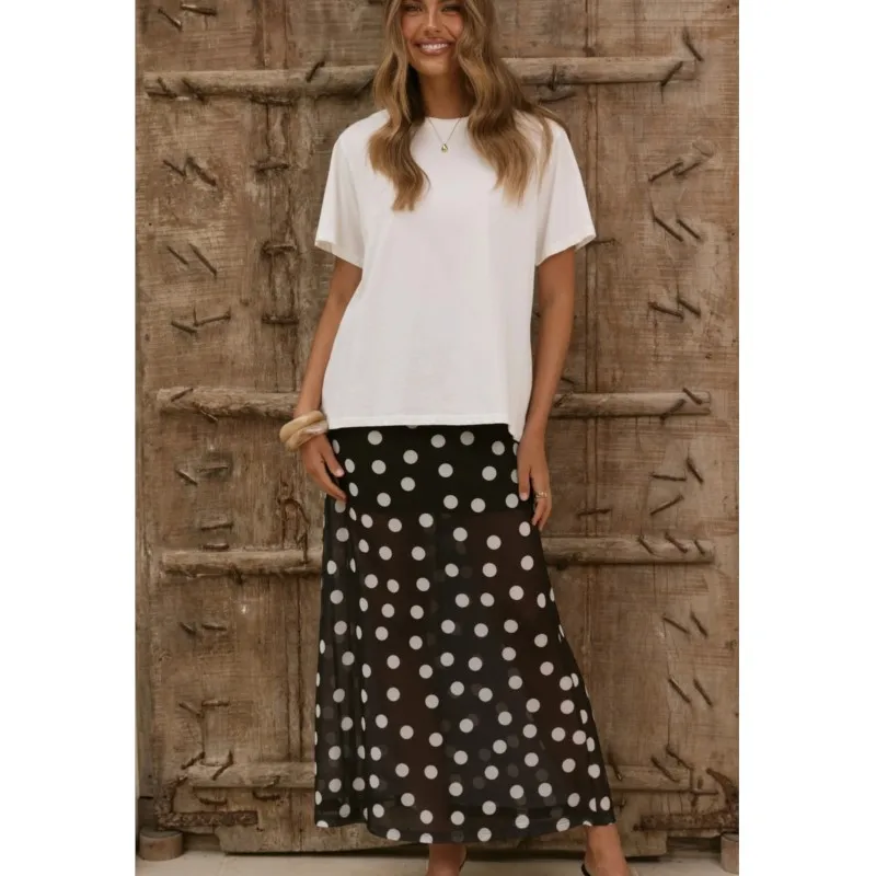 2026 New Women's Polka Dot Mesh Long Skirt High Waist A-Line Maxi Skirt Casual Summer Skirt
2026 New Women's Polka Dot Mesh Long Skirt High Waist A-Line Maxi Skirt Casual Summer Skirt