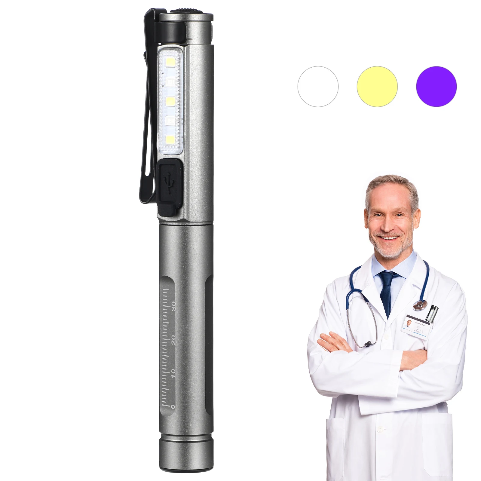 Multifunctional Medical Light Rechargeable Mini Flashlight 10400 Lithium Lightweight Nurses Essential Penlights 
Multifunctional Medical Light Rechargeable Mini Flashlight 10400 Lithium Lightweight Nurses Essential Penlights