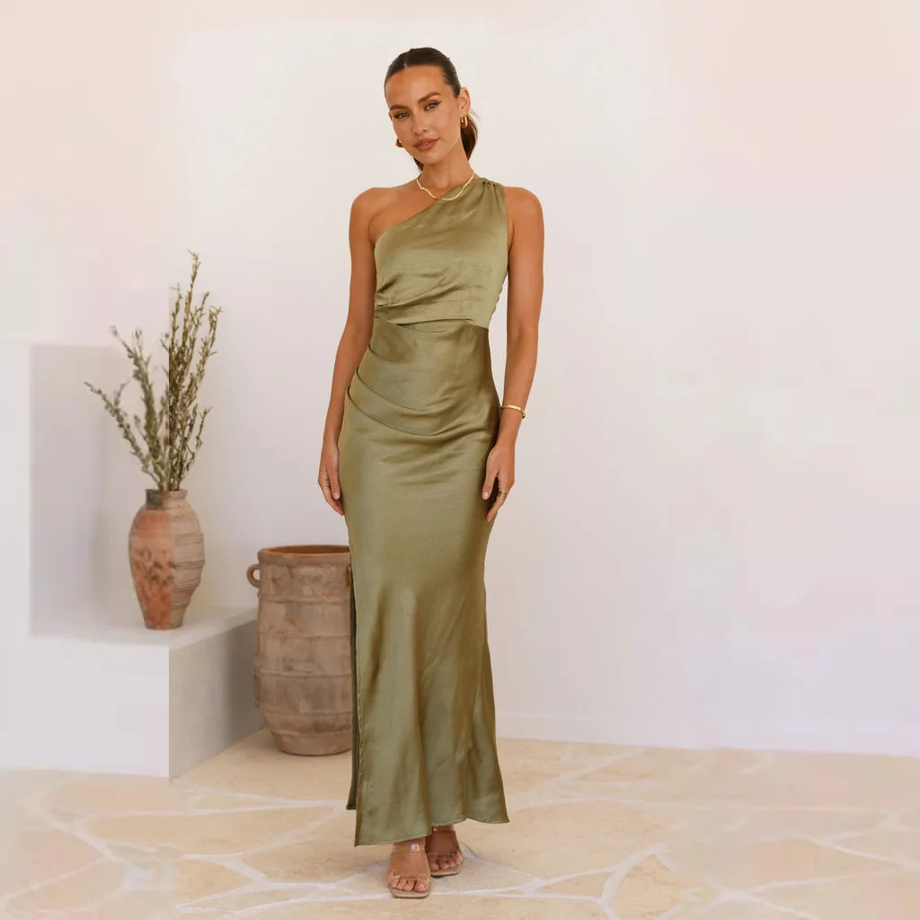 Vintage Dress Women's New Solid Color Sexy Suspender Dresses with Slit Long Design for Women Summer Clothing
Vintage Dress Women's New Solid Color Sexy Suspender Dresses with Slit Long Design for Women Summer Clothing