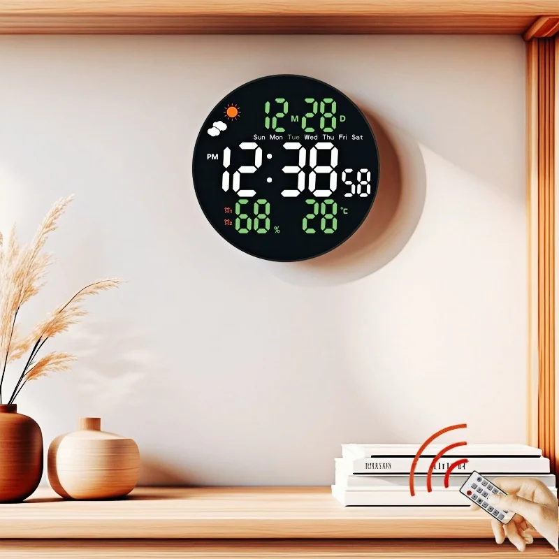 USB Powered Large Digital Wall Clock Weather Forecast TEMP Humidity Date 2 Alarm Night Mode Table Clock 12/24H LED Alarm Clock
USB Powered Large Digital Wall Clock Weather Forecast TEMP Humidity Date 2 Alarm Night Mode Table Clock 12/24H LED Alarm Clock