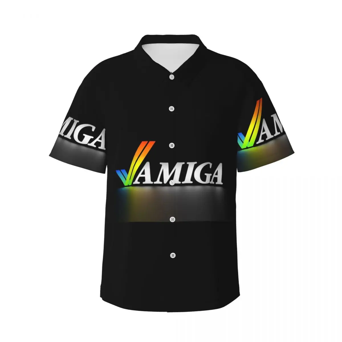 Мужские рубашки Amiga, гавайская рубашка с коротким рукавом, модные топы на пуговицах для летнего пляжа
Мужские рубашки Amiga, гавайская рубашка с коротким рукавом, модные топы на пуговицах для летнего пляжа