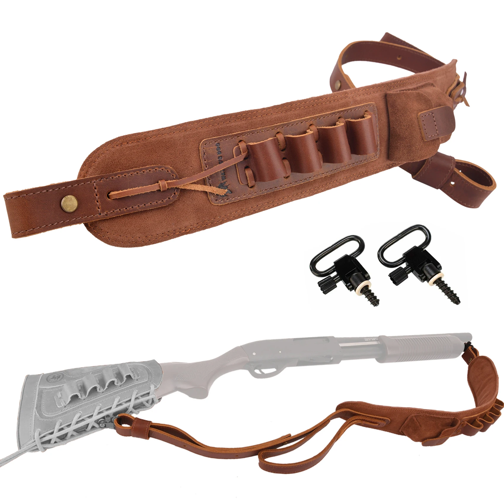 16 Gauge Leather Shotgun Sling Ammo Carrtidge Gun Shoudler Strap Hunting for Lever Action
16 Gauge Leather Shotgun Sling Ammo Carrtidge Gun Shoudler Strap Hunting for Lever Action