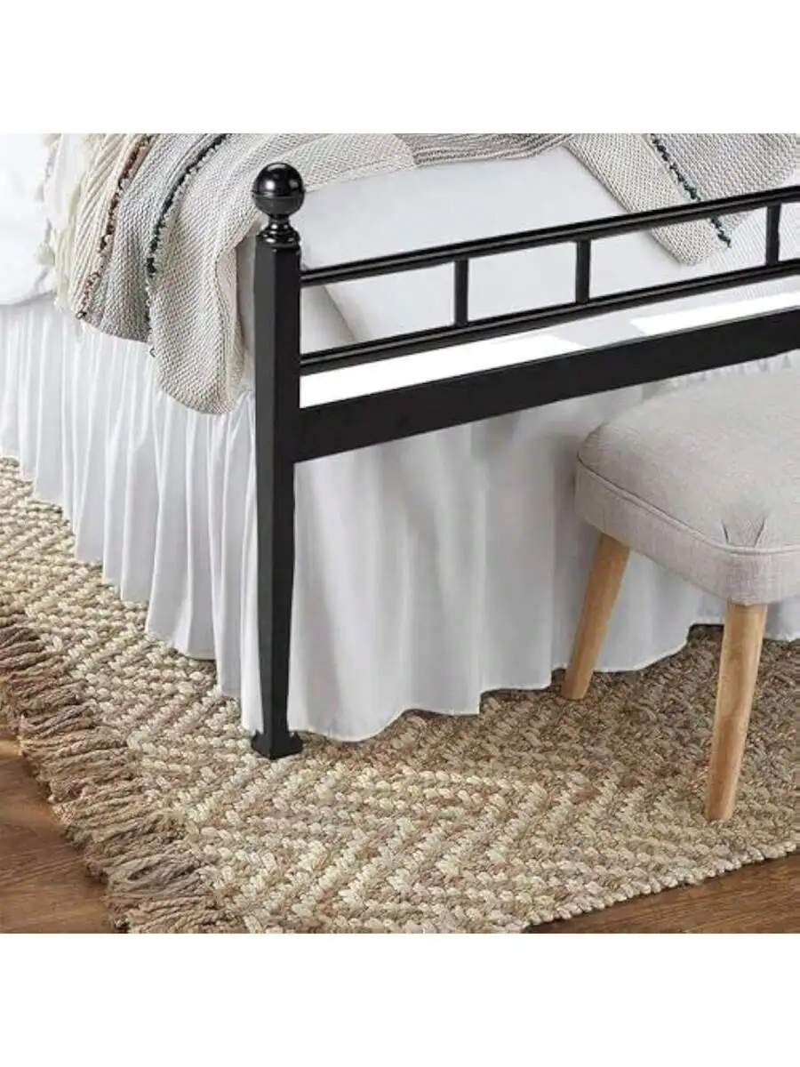 Microfiber Ruffled Bed Skirt With Split Corner, Gathered Style, Three-Sided Coverage, 15 Inch Drop, White Queen
Microfiber Ruffled Bed Skirt With Split Corner, Gathered Style, Three-Sided Coverage, 15 Inch Drop, White Queen
