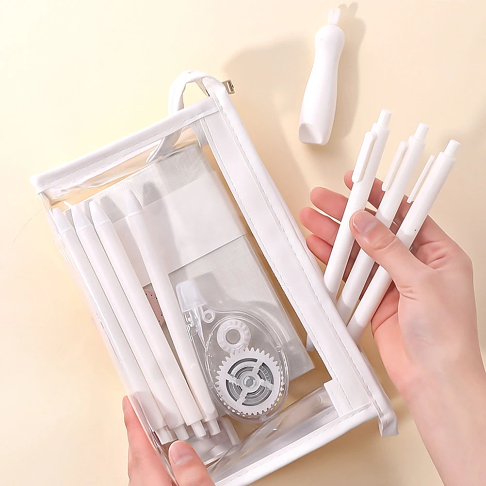 2Pcs Transparent Stationery Case PVC Large Capacity Pencil Bag for Students Teachers Office Staff Zipper Design Lightweight
2Pcs Transparent Stationery Case PVC Large Capacity Pencil Bag for Students Teachers Office Staff Zipper Design Lightweight
