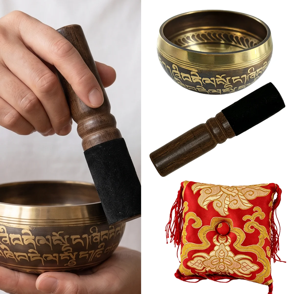 Miwayer 9.5cm Tibetan Singing Bowl Set, Original Bell Metal Copper-Tin Alloy for Home Mindfulness
Miwayer 9.5cm Tibetan Singing Bowl Set, Original Bell Metal Copper-Tin Alloy for Home Mindfulness