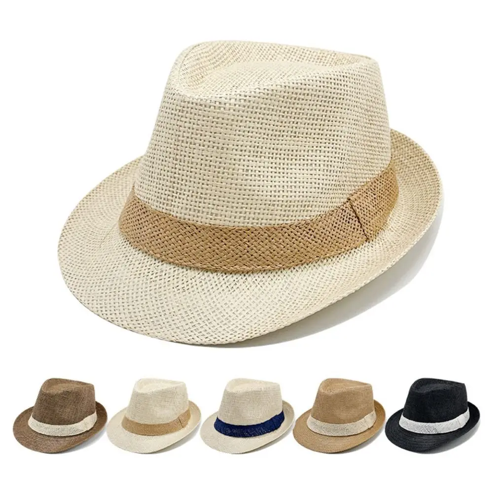 Fashion Vintage Men Straw Hat Wide Brim Gentleman Cowboy Jazz Cap Casual Sun Protection Panama Cap Beach
Fashion Vintage Men Straw Hat Wide Brim Gentleman Cowboy Jazz Cap Casual Sun Protection Panama Cap Beach