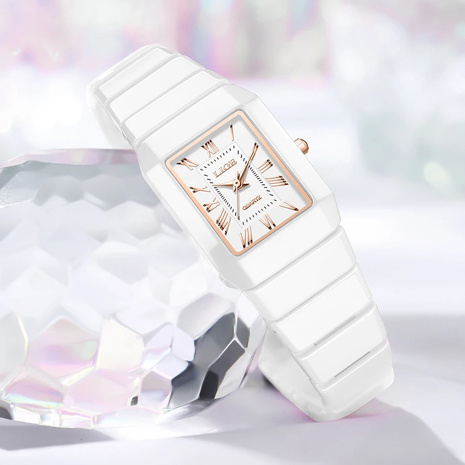 LIGE Ladies Watch New Original Luxury Square Quartz Watch Women White Stainless Steel Bracelet Waterproof Watches Gift For Women
LIGE Ladies Watch New Original Luxury Square Quartz Watch Women White Stainless Steel Bracelet Waterproof Watches Gift For Women