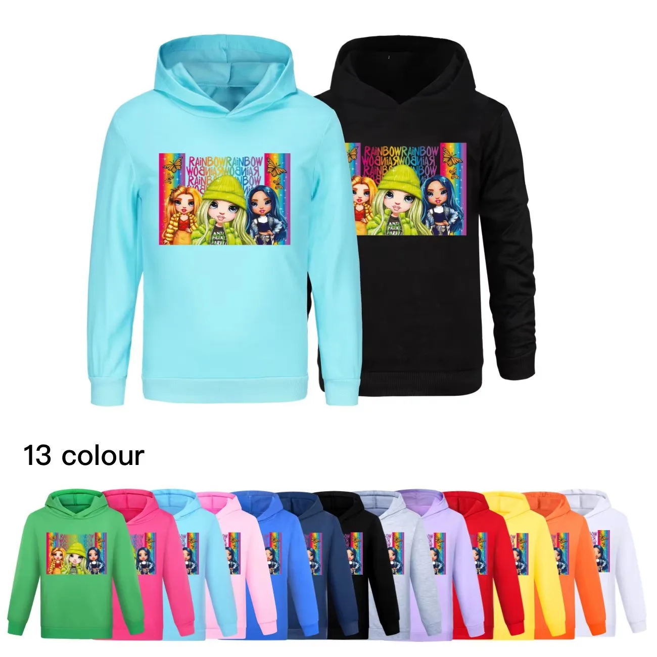 Autumn Kids Sweatshirt Boys Girls Rainbow High Hoodies Long Sleeve Pullover T-shirt Top Teens Birthday Gift Children's Clothing
Autumn Kids Sweatshirt Boys Girls Rainbow High Hoodies Long Sleeve Pullover T-shirt Top Teens Birthday Gift Children's Clothing