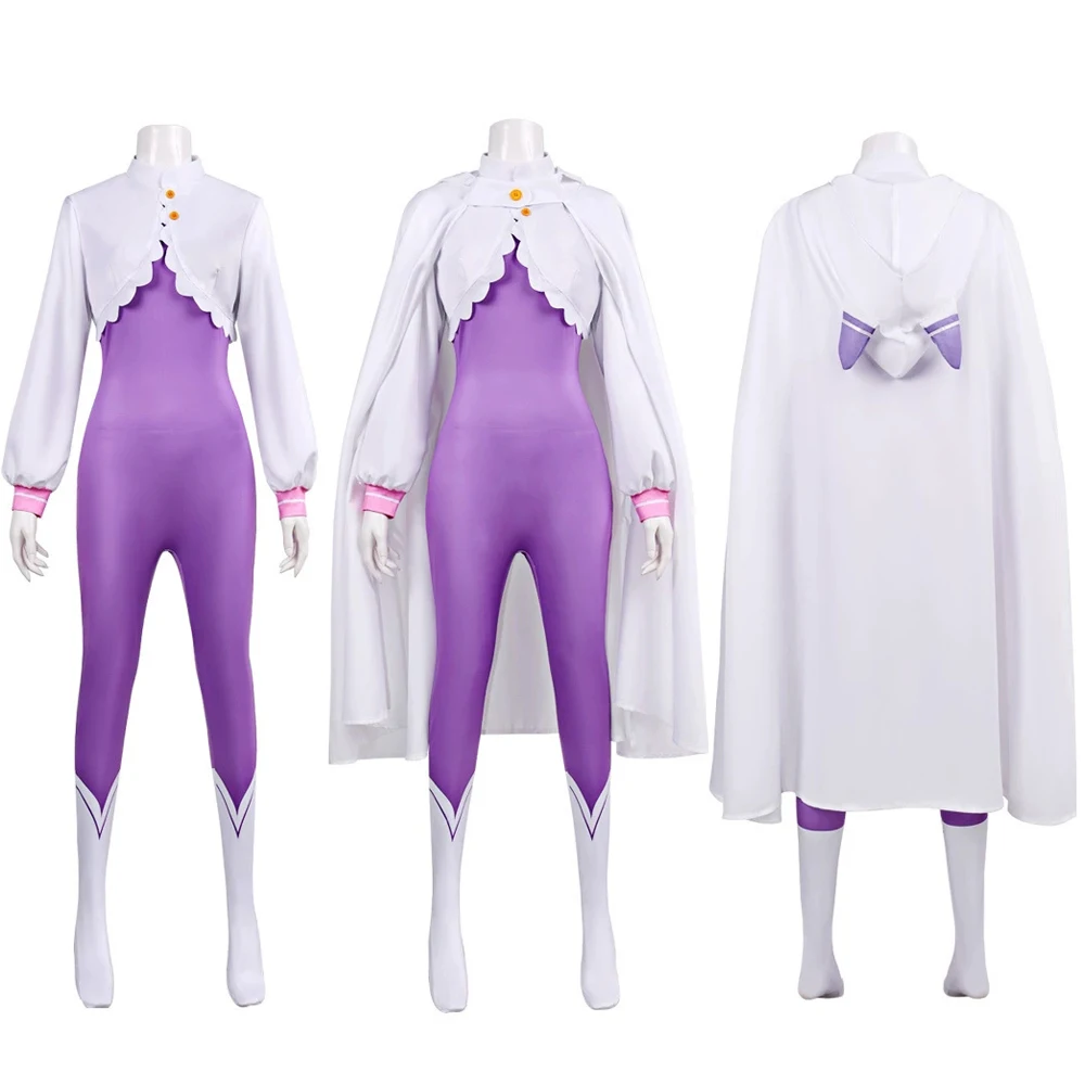 Anime Re Zero Emilia Cosplay Costume Women Jumpsuit Shawl Cloak Full Set Purple Bodysuit Uniform Halloween Carnival Clothes
Anime Re Zero Emilia Cosplay Costume Women Jumpsuit Shawl Cloak Full Set Purple Bodysuit Uniform Halloween Carnival Clothes