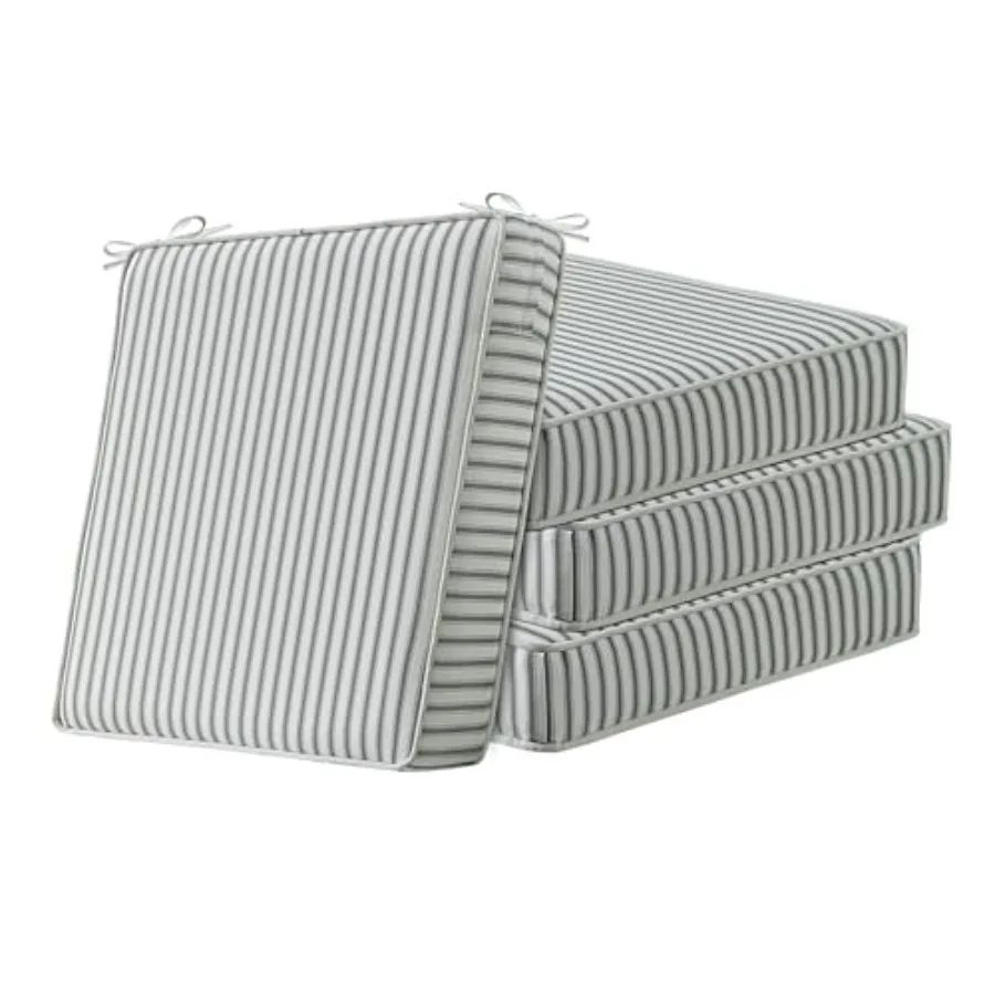 Square Corner Seat Cushions 19" x 19" x 3" Set of 4 Indoor Outdoor Water Repellent Universal Chair Pads with Ties for Patio Fur
Square Corner Seat Cushions 19" x 19" x 3" Set of 4 Indoor Outdoor Water Repellent Universal Chair Pads with Ties for Patio Fur
