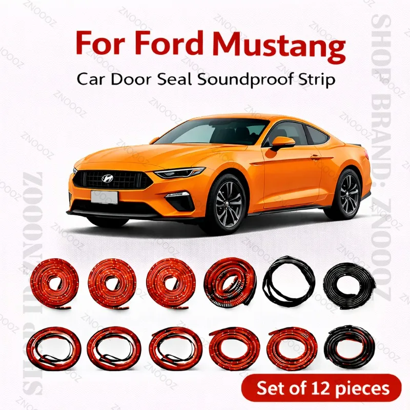 For Ford Mustang Car Door Seal Strip Rubber Double Layer Soundproof Dustproof Waterproof Door Weatherstrip 12PCS Set
For Ford Mustang Car Door Seal Strip Rubber Double Layer Soundproof Dustproof Waterproof Door Weatherstrip 12PCS Set