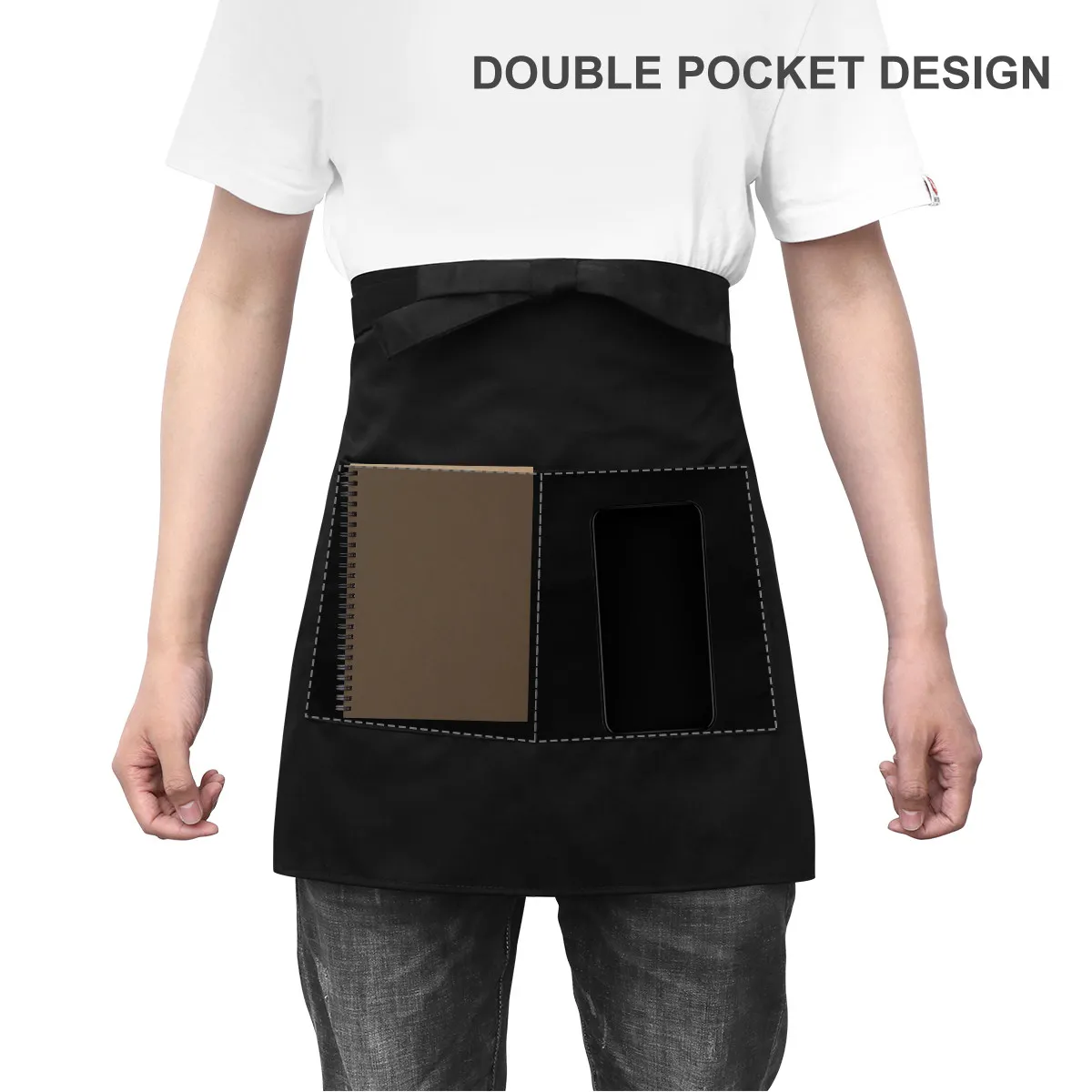 1Pcs Short Apron for Waiters Waitresses Unisex Waist Length Black Shrink Proof Easy Wash Restaurant Pub School Commercial
1Pcs Short Apron for Waiters Waitresses Unisex Waist Length Black Shrink Proof Easy Wash Restaurant Pub School Commercial