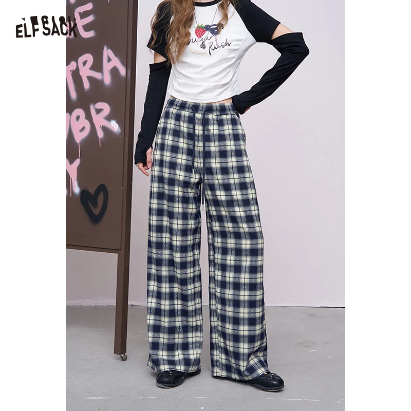 ELFSACK 2025 Autumn New Arrival Casual Loose Plaid Straight Wide-Leg Empire Long Pants For Woman
ELFSACK 2025 Autumn New Arrival Casual Loose Plaid Straight Wide-Leg Empire Long Pants For Woman