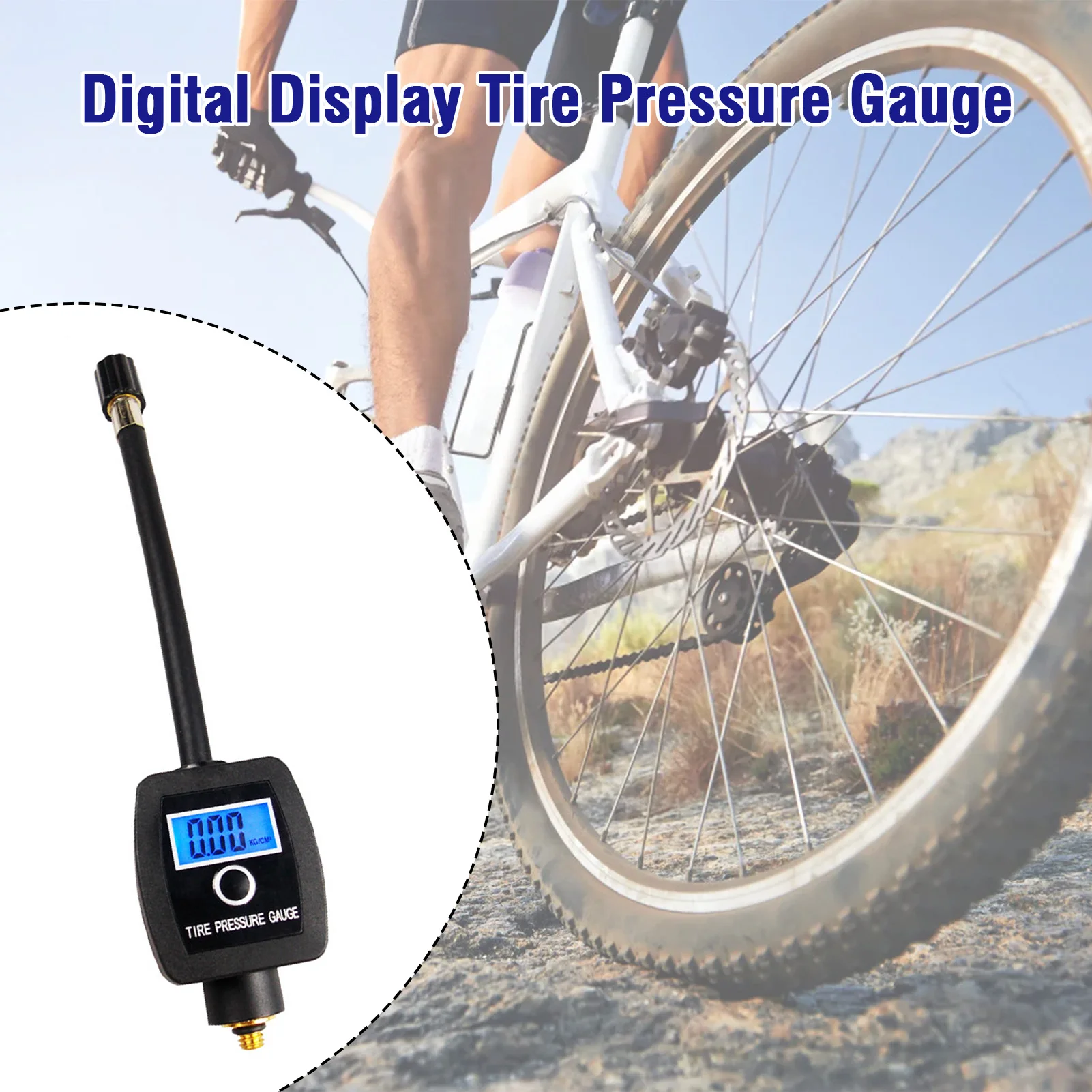 Portable Bicycle Tire Pressure Gauge Bike Digital Tyre Pressure Gauge For Schrader-and-Presta Valves Highly Accurate
Portable Bicycle Tire Pressure Gauge Bike Digital Tyre Pressure Gauge For Schrader-and-Presta Valves Highly Accurate